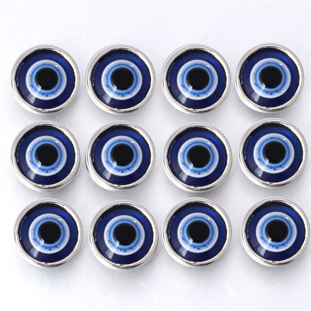 10pcs/lot Mixed Color 12MM Random Resin Snap Button For Women Fit 12mm Snap Bracelet Bangle Earrings Necklaces