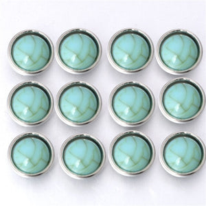 10pcs/lot Mixed Color 12MM Random Resin Snap Button For Women Fit 12mm Snap Bracelet Bangle Earrings Necklaces