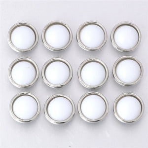 10pcs/lot Mixed Color 12MM Random Resin Snap Button For Women Fit 12mm Snap Bracelet Bangle Earrings Necklaces