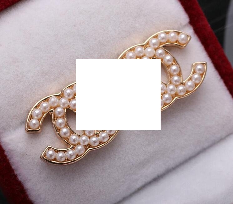 cystal rhinestone cc earrings for women vintage women's earrings Pearl Stud Earrings for women lady