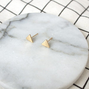 New Fashion Gold Black Silver 3 Western Triangle Round Flash Stud Earrings for Women Gifts Wholesale