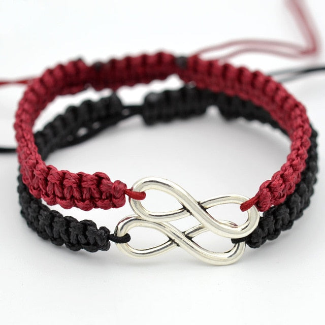 Handmade Jewelry For Couple Infinity Charm Bracelets for Women Rope Chain Trendy Gift Pulseira Feminina