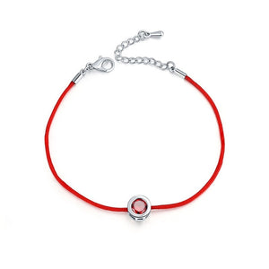 ISINYEE Fashion Red String Thread Rope Bracelet Small Cubic Zirconia CZ Minimalist Bracelets For Women Handmade Crystal Jewelry