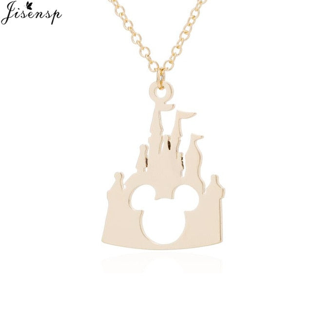 Jisensp Stainless Steel Cute Mickey Pendant Bracelet Charm Jewelry for Women Cartoon Minnie Bracelets Bangles Kid pulseras mujer