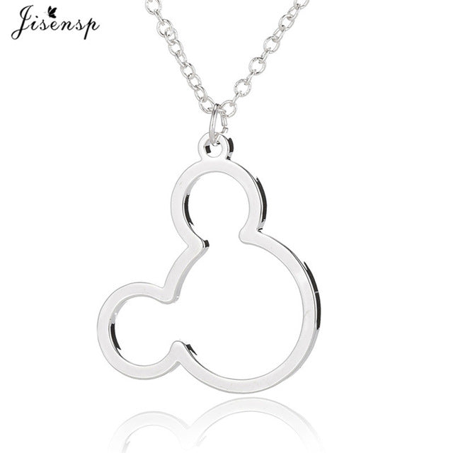 Jisensp Stainless Steel Cute Mickey Pendant Bracelet Charm Jewelry for Women Cartoon Minnie Bracelets Bangles Kid pulseras mujer