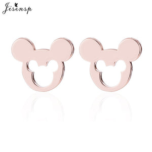 Jisensp Stainless Steel Cute Mickey Pendant Bracelet Charm Jewelry for Women Cartoon Minnie Bracelets Bangles Kid pulseras mujer