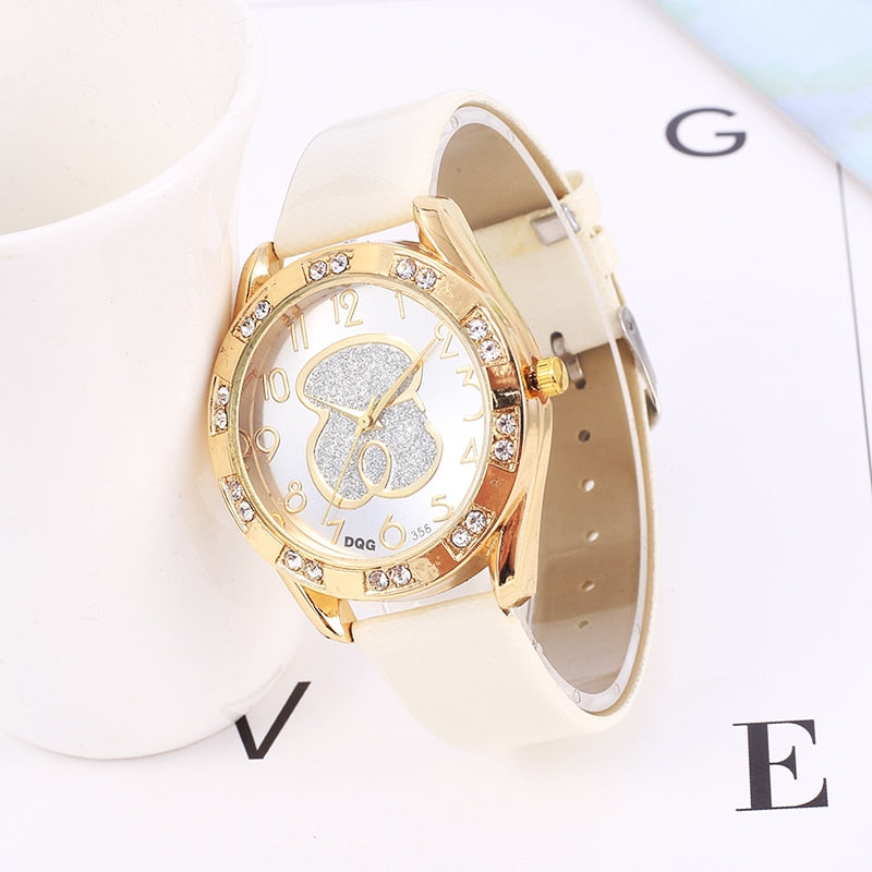 Relogio feminino 2019 New Women Watches Fashion Brand Bear Watch Women Casual Leather Belt Quartz Wristwatch reloj mujer