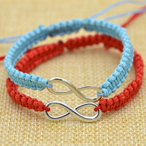 Handmade Jewelry For Couple Infinity Charm Bracelets for Women Rope Chain Trendy Gift Pulseira Feminina