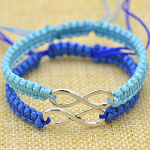 Handmade Jewelry For Couple Infinity Charm Bracelets for Women Rope Chain Trendy Gift Pulseira Feminina