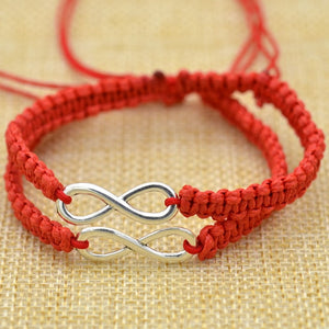 Handmade Jewelry For Couple Infinity Charm Bracelets for Women Rope Chain Trendy Gift Pulseira Feminina