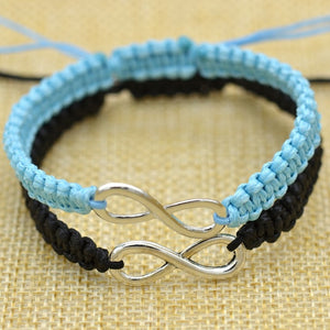 Handmade Jewelry For Couple Infinity Charm Bracelets for Women Rope Chain Trendy Gift Pulseira Feminina