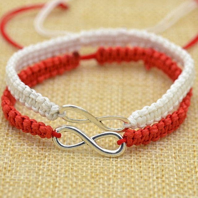 Handmade Jewelry For Couple Infinity Charm Bracelets for Women Rope Chain Trendy Gift Pulseira Feminina