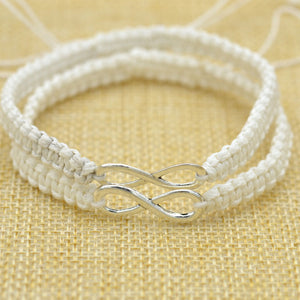 Handmade Jewelry For Couple Infinity Charm Bracelets for Women Rope Chain Trendy Gift Pulseira Feminina