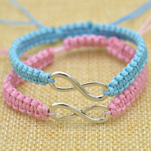 Handmade Jewelry For Couple Infinity Charm Bracelets for Women Rope Chain Trendy Gift Pulseira Feminina